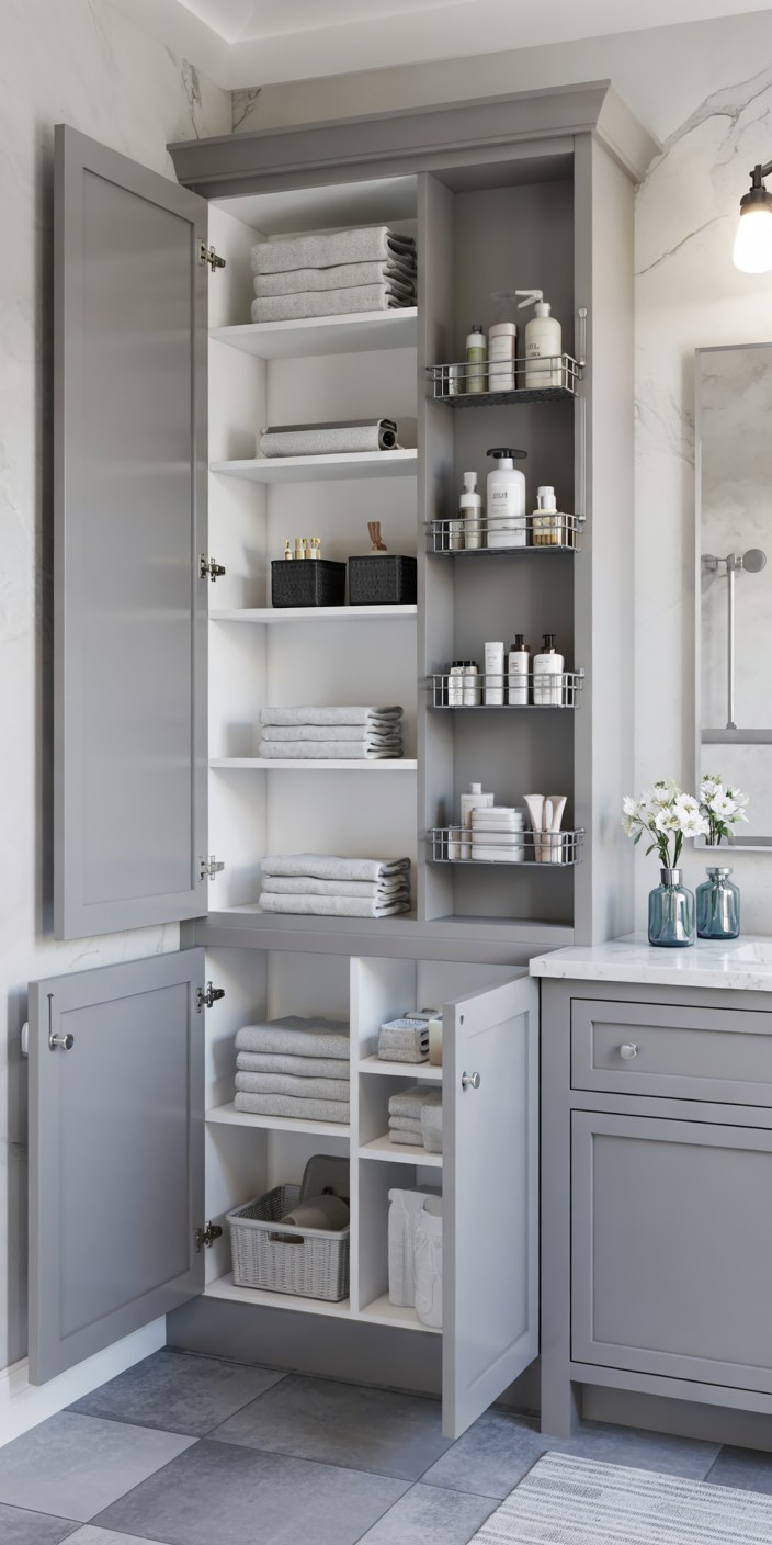Luxury Bathroom Cabinet Organization Ideas for Small Spaces