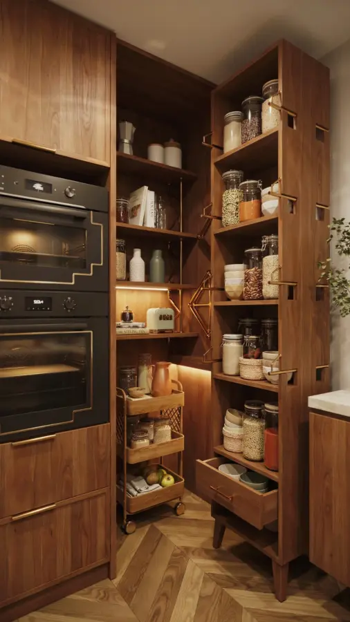 Kitchen Storage Organization | Smart Shelving & Pull-Out Drawers for Clutter-Free Cooking | Cozy Home Styling