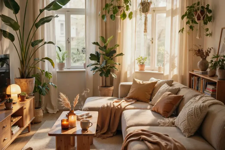 Cozy Living Room Ideas for Fall | Earthy Small Space Decor Inspiration
