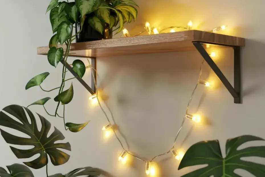 Floating shelf mistake: why you need trailing plants and fairy lights for warmth