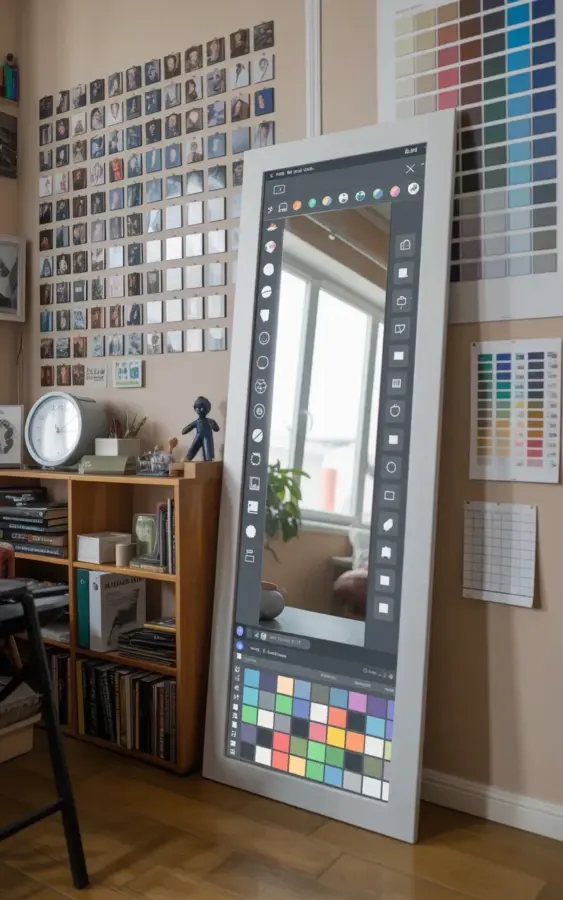 Budget Bedroom Decor Ideas Using a Photo Grid Wall + Paint Swatches