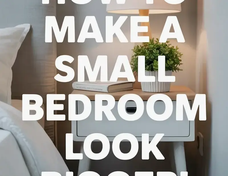 Make a Small Bedroom Look Bigger with White Lamp + Plant Styling